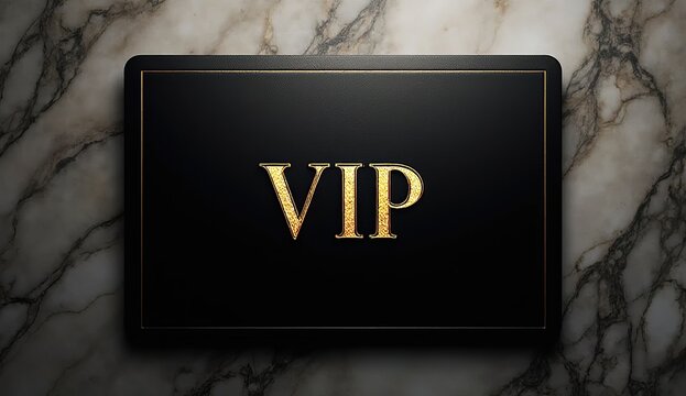 premium 3d vip card featuring stylish metallic details