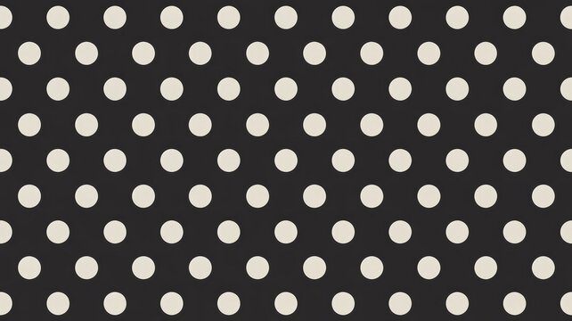A classic pattern featuring numerous evenly spaced light beige polka dots against a dark transparent background, creating a retro and elegant design.