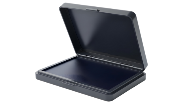 Black ink pad on white background