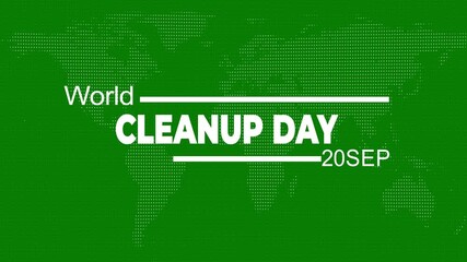 Global network digital world map abstract green background with white dots and text World video - Powered by Adobe