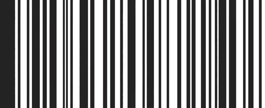 Abstract Geometric Pattern of Vertical Black and White Lines Creating a Sense of Depth and Rhythm