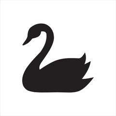 Elegant Swan Silhouette on Water