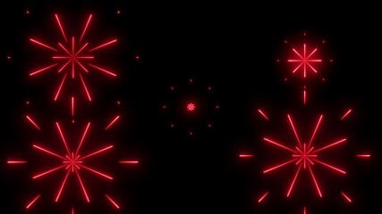 Red Neon Starbursts Explosions Abstract Background Motion Graphics Dynamic Energy Bursting Light