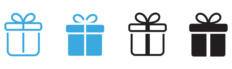 Celebrate special occasions with these adorable gift box icons, perfect for adding a touch of joy to your festive designs and promotions