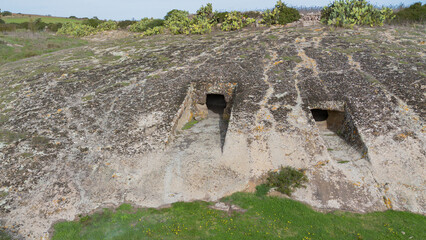 Sardinia Domus de Janas Genna Salixi Ancient Rock-Cut Necropolis