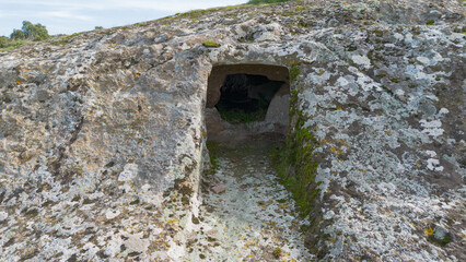 Sardinia Domus de Janas Genna Salixi Ancient Rock-Cut Necropolis