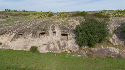 Sardinia Domus de Janas Genna Salixi Ancient Rock-Cut Necropolis