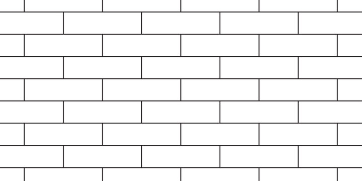 Seamless line brick concrete wall surface tiles. White brick wall texture and solid bricks seamless pattern background.	