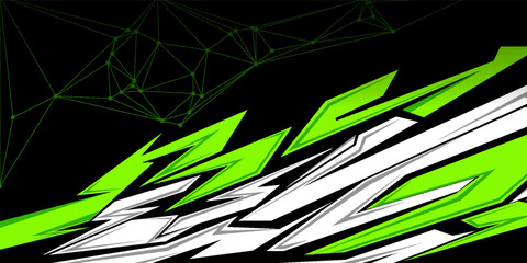 Car decal design vector. Graphic abstract stripe racing background kit designs for wrap vehicle, race car, rally, adventure and livery