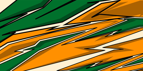 Car decal design vector. Graphic abstract stripe racing background kit designs for wrap vehicle, race car, rally, adventure and livery