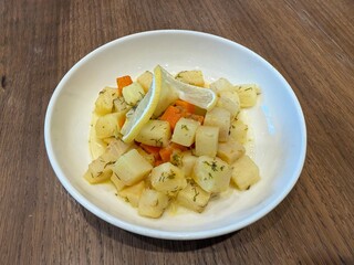 Turkish Food Leek and Celery with Olive Oil Zeytinyagli.