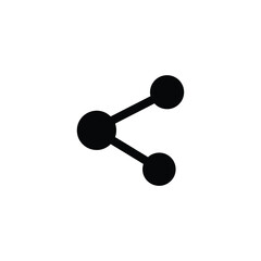 Simple black icon representing sharing or connection