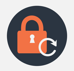 Security Refresh Icon – Padlock with Reset Arrow