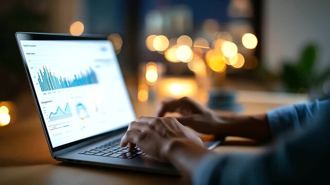 Hands analyzing email performance metrics with lightbulb optimization insights creative AB testing digital campaign improvement analytics dashboard face not visible - Powered by Adobe