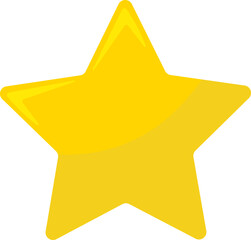 Yellow Star with Soft Highlight