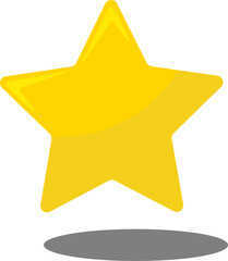 Golden Star with Shadow