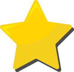 Golden Star with Side Shadow