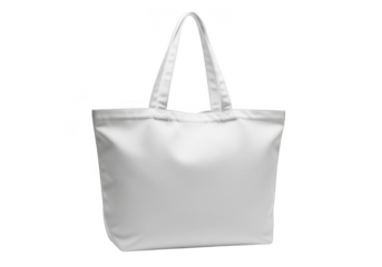 White tote bag isolated on transparent background