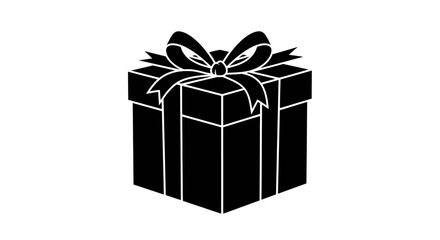 Classic gift box icon with a festive bow and ribbon detail