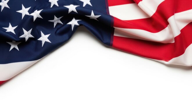 Closeup of the american flag with stars and stripes