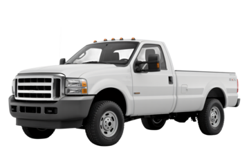 Powerful white pickup truck ready for any work, robust design built for durability and performance