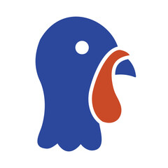 Turkey Bird Head Black Glyph Icon