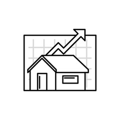 Housing price business icon illustration sign design vector