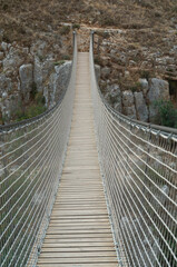 New rope bridge in Matera, Basilicata, southern Italy