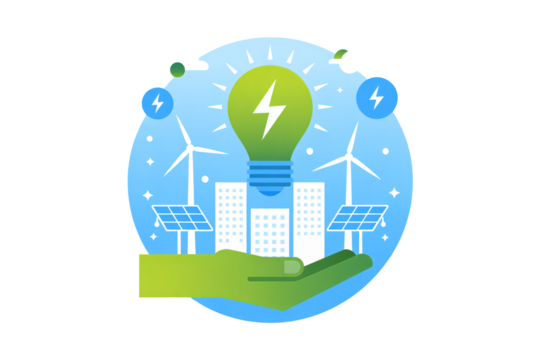 Innovative green energy solutions powering modern cities with sustainable clean power technologies and bright ideas driving future growth