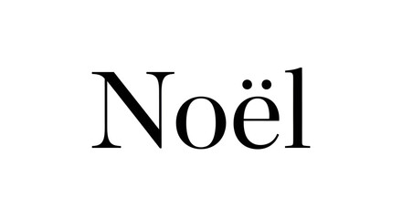 Elegant black and white Noël typography for Christmas