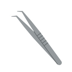 steel tweezers; ideal for beauty, medical, skincare, precision tools, and professional care designs- vector illustration