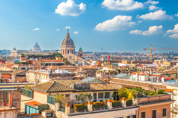 Obraz premium Rome, Italy Rooftop Skyline at Dusk 1293