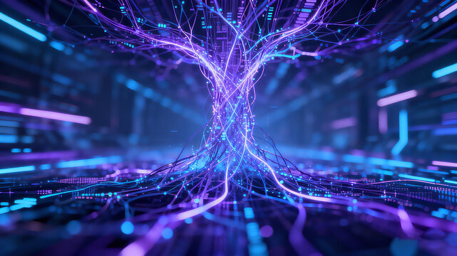 fiber optics background with lots light spots