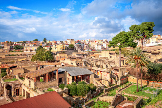 Ercolano, Italy over the ancient Roman ruins of Herculaneum. 1262