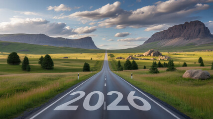 2026 Happy New Year Background Design. Greeting Card, Banner, Poster. Vector Illustration.
