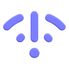 Connection concept with network signal Flat 3D UI Icon