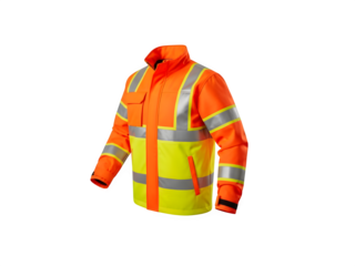 Bright orange and yellow high visibility safety jacket