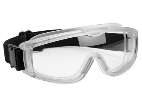 Clear safety goggle, , providing eye protection in various environments