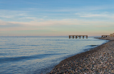 Colorful Evening Sky Reflected in the Sea