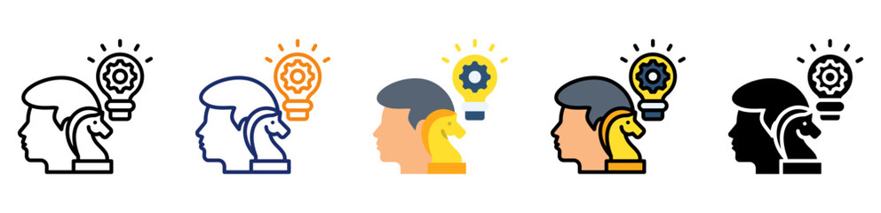 Strategic Thinking Icon Multiple Style Collection Set 