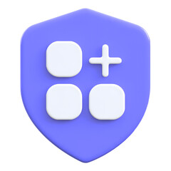 App menu representation with plus sign 3D icon