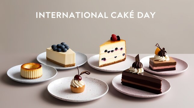 International Cake Day Assortment of Gourmet Desserts