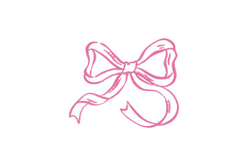 Naklejka premium Pink bow