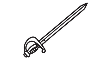 ## **3. Champagne saber ceremonial outline icon vector**
