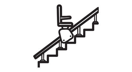 ## **42. Stair lift outline icon vector**

