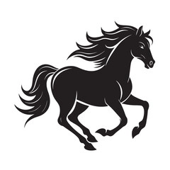 Royal Horse Charger Dynamic Silhouette Artwork