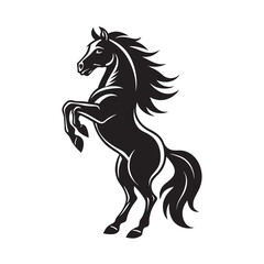 Stallion Rearing Freedom Majestic Silhouette Scene