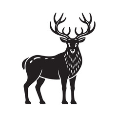 Noble Elk Forest Emperor Silhouette Scene