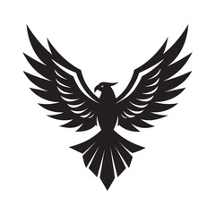 Majestic Eagle Rising Symbol Silhouette Artwork