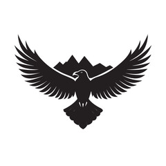 Obraz premium Majestic Eagle Brave Horizon Sky Silhouette